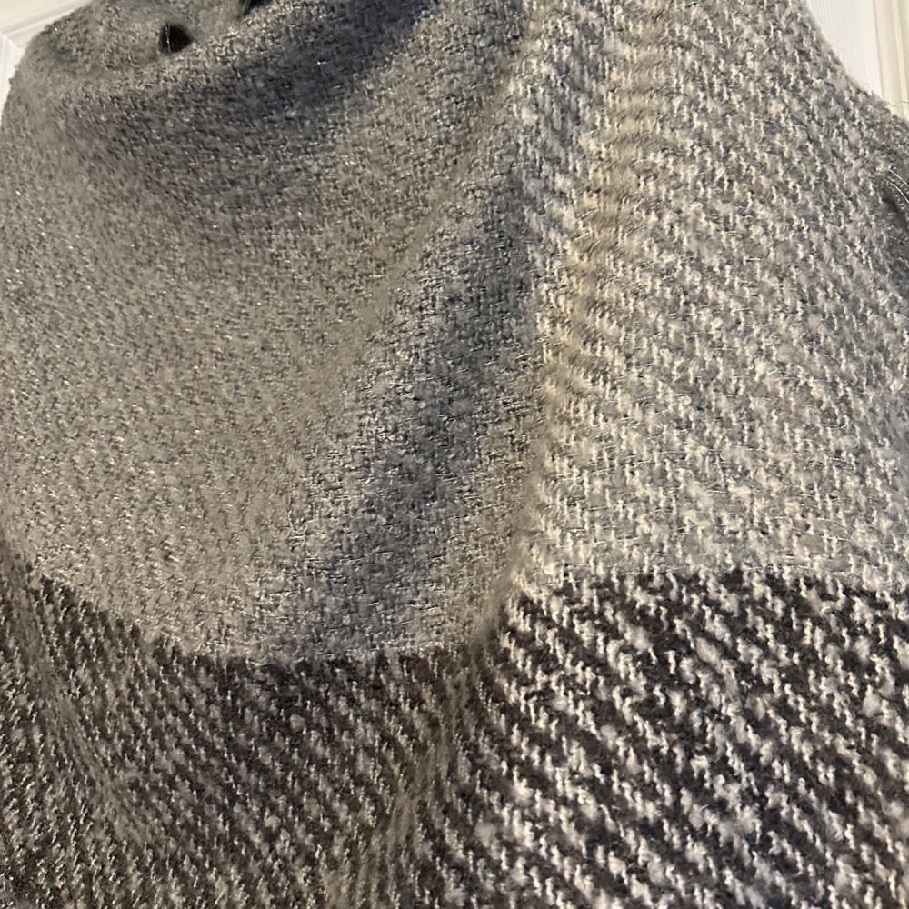 MIXIT Grey Shimmer Boucle Shrug/Wrap/Shawl/Poncho with Hood - Picture 3 of 6